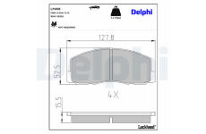 Sada brzdových destiček, kotoučová brzda DELPHI LP458