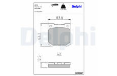 Sada brzdových destiček, kotoučová brzda DELPHI LP45