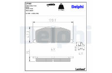 Sada brzdových platničiek kotúčovej brzdy DELPHI LP460