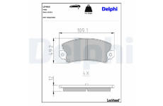 Sada brzdových destiček, kotoučová brzda DELPHI LP464