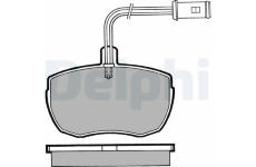 Sada brzdových destiček, parkovací brzda DELPHI LP471