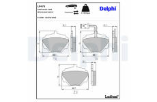 Sada brzdových destiček, kotoučová brzda DELPHI LP475