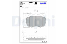 Sada brzdových destiček, kotoučová brzda DELPHI LP481