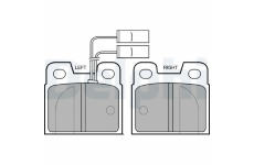 Sada brzdových destiček, kotoučová brzda DELPHI LP484