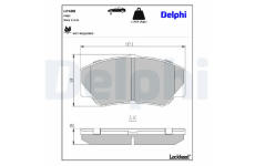 Sada brzdových destiček, kotoučová brzda DELPHI LP488