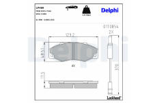 Sada brzdových destiček, kotoučová brzda DELPHI LP489