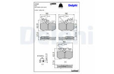 Sada brzdových destiček, kotoučová brzda DELPHI LP493