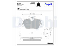 Sada brzdových platničiek kotúčovej brzdy DELPHI LP499