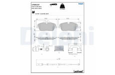 Sada brzdových destiček, kotoučová brzda DELPHI LP5001EV