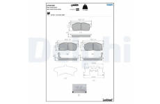 Sada brzdových destiček, kotoučová brzda DELPHI LP5010EV