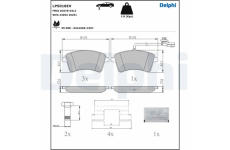 Sada brzdových destiček, kotoučová brzda DELPHI LP5018EV