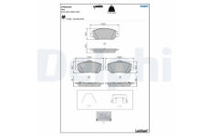 Sada brzdových destiček, kotoučová brzda DELPHI LP5023EV
