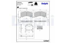 Sada brzdových destiček, kotoučová brzda DELPHI LP5029EV