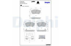 Sada brzdových destiček, kotoučová brzda DELPHI LP5031EV