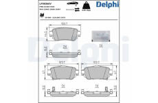 Sada brzdových destiček, kotoučová brzda DELPHI LP5036EV