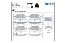 Sada brzdových destiček, kotoučová brzda DELPHI LP5040EV