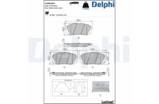 Sada brzdových destiček, kotoučová brzda DELPHI LP5044EV