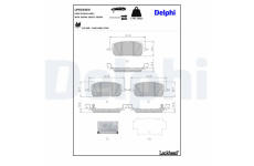 Sada brzdových destiček, kotoučová brzda DELPHI LP5045EV