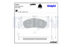 Sada brzdových destiček, kotoučová brzda DELPHI LP504