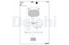 Sada brzdových destiček, kotoučová brzda DELPHI LP5066EV