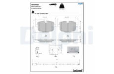 Sada brzdových destiček, kotoučová brzda DELPHI LP5069EV