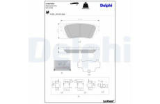 Sada brzdových destiček, kotoučová brzda DELPHI LP5076EV