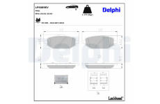 Sada brzdových destiček, kotoučová brzda DELPHI LP5089EV
