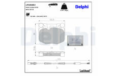 Sada brzdových destiček, kotoučová brzda DELPHI LP5098EV