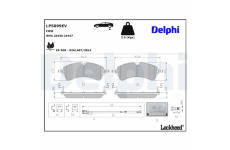 Sada brzdových destiček, kotoučová brzda DELPHI LP5099EV