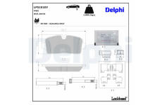 Sada brzdových destiček, kotoučová brzda DELPHI LP5101EV