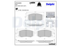Sada brzdových destiček, kotoučová brzda DELPHI LP5103EV