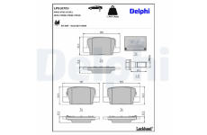 Sada brzdových destiček, kotoučová brzda DELPHI LP5107EV