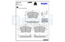Sada brzdových destiček, kotoučová brzda DELPHI LP5108EV