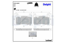 Sada brzdových destiček, kotoučová brzda DELPHI LP5116EV