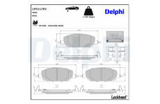 Sada brzdových destiček, kotoučová brzda DELPHI LP5117EV