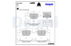 Sada brzdových destiček, kotoučová brzda DELPHI LP5120EV