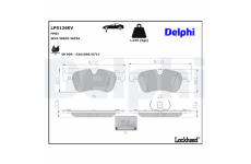Sada brzdových destiček, kotoučová brzda DELPHI LP5126EV