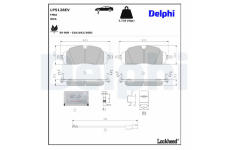 Sada brzdových destiček, kotoučová brzda DELPHI LP5128EV