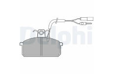 Sada brzdových destiček, kotoučová brzda DELPHI LP517