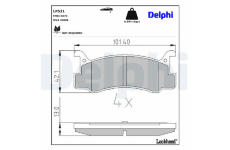 Sada brzdových platničiek kotúčovej brzdy DELPHI LP521