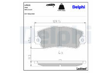 Sada brzdových destiček, kotoučová brzda DELPHI LP523