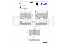 Sada brzdových destiček, kotoučová brzda DELPHI LP531