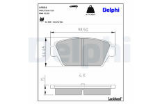Sada brzdových destiček, kotoučová brzda DELPHI LP533