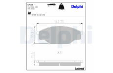 Sada brzdových destiček, kotoučová brzda DELPHI LP538