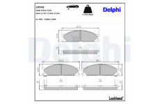 Sada brzdových platničiek kotúčovej brzdy DELPHI LP543