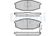 Sada brzdových destiček, parkovací brzda DELPHI LP545