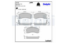 Sada brzdových destiček, kotoučová brzda DELPHI LP546