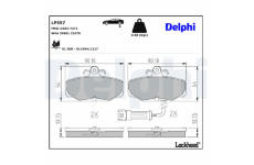 Sada brzdových destiček, kotoučová brzda DELPHI LP557