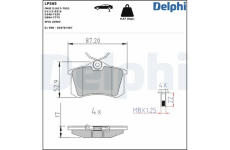 Sada brzdových destiček, kotoučová brzda DELPHI LP565