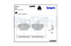 Sada brzdových destiček, kotoučová brzda DELPHI LP566